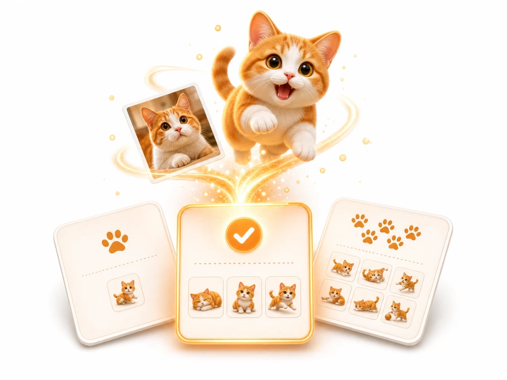 Your pet coming into focus in a free preview